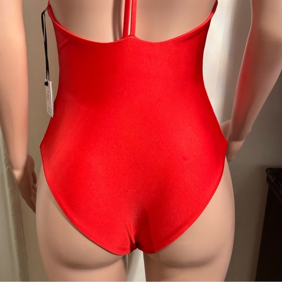 NWT JADE SWIM Women's Red All In One Piece Swimsuit - Picture 9 of 13